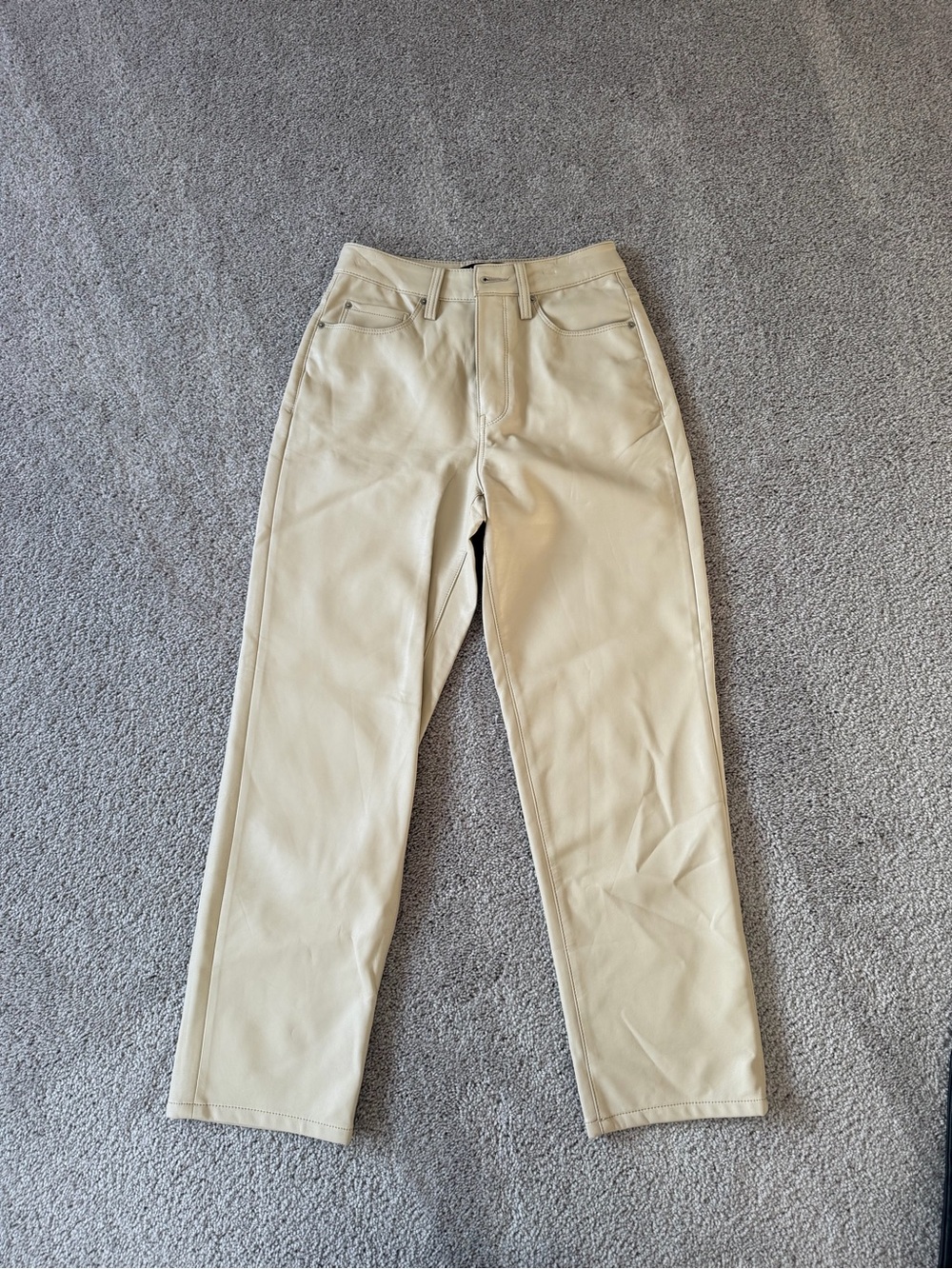 Straight Leg Women's Pants in Beige